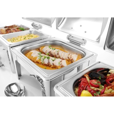 Podgrzewacz do potraw na pastę świeczki stal polerowana GN 1/1