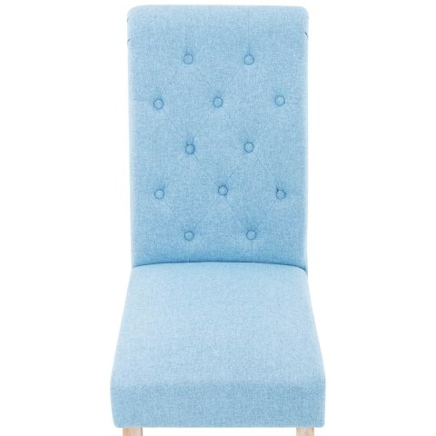 Krzesło tapicerowane do jadalni salonu 2 szt. NIEBIESKIE