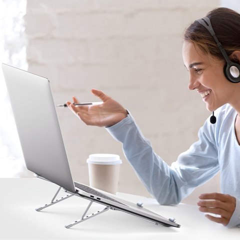 Podstawka pod laptopa składana regulowana srebrny