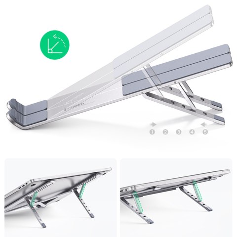 Podstawka pod laptopa składana regulowana srebrny