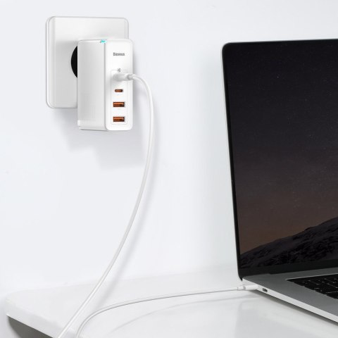 Szybka ładowarka sieciowa GaN2 Pro USB USB-C QC PD 100W biały