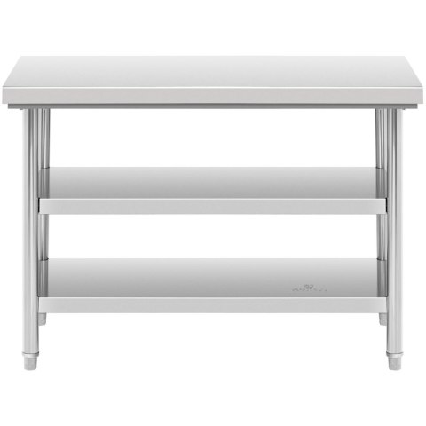 Stół blat roboczy stalowy nierdzewny z 2 półkami 120x70cm