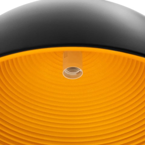 Lampa wisząca nowoczesna 1 punktowa kształt kopuły - czarno złota