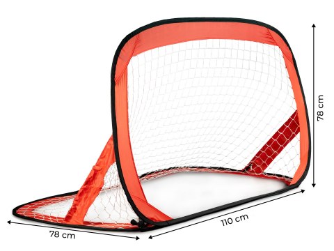 BRAMKI PIŁKARSKIE ZESTAW DO DWÓCH BRAMEK DO PIŁKI NOŻNEJ 110 CM