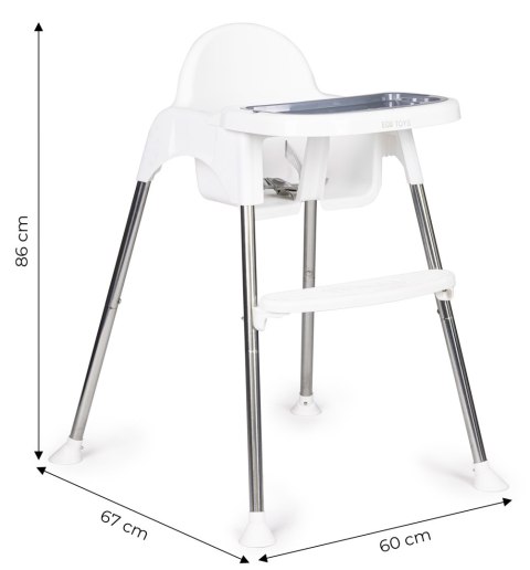 KRZESEŁKO FOTELIK DO KARMIENIA 2W1 TACKA PASY ECOTOYS