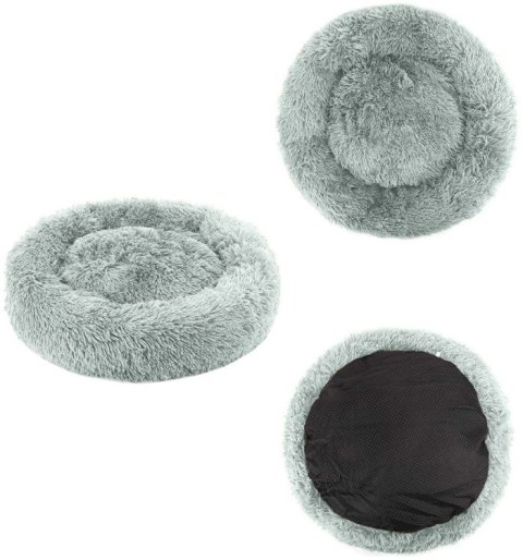 LEGOWISKO PLUSZOWE UNIWERSALNE DLA PSA KOTA 80CM - JASNOSZARE