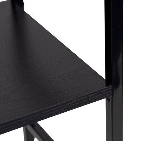 REGAŁ DREWNIANY METALOWA RAMA SZEROKI LOFT 3 PÓŁKI CZARNY MODERNHOME