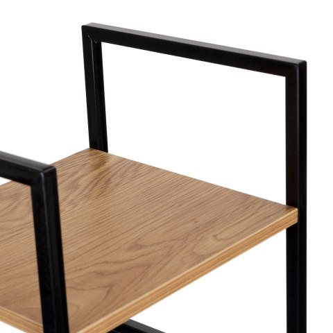 REGAŁ DREWNIANY NOWOCZESNY METALOWA RAMA LOFT 5 PÓŁEK MODERNHOME