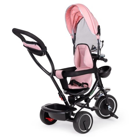 ROWEREK TRÓJKOŁOWY Z OBRACANYM SIEDZENIEM DASZEK RÓŻOWY ECOTOYS