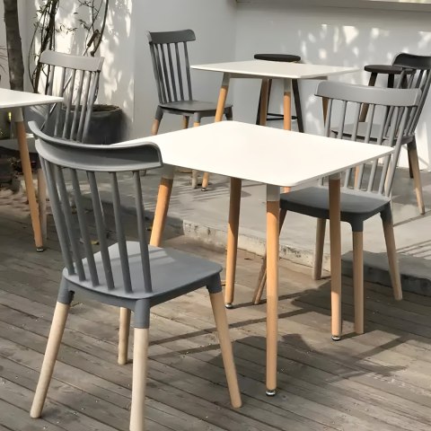 STOLIK KUCHENNY NOWOCZESNY DREWNIANY KWADRATOWY 80X80 CM MODERNHOME