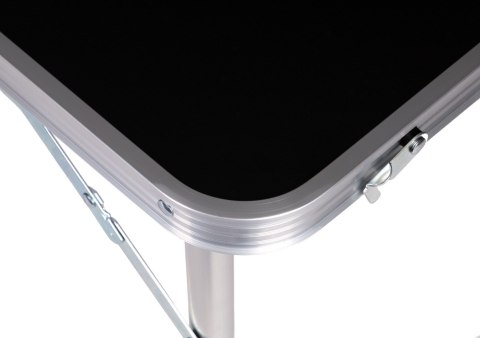 STOLIK TURYSTYCZNY STÓŁ SKŁADANY ZESTAW 4 KRZESŁA CZARNY MULTIGARDEN