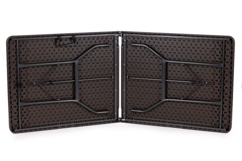 ZESTAW CATERINGOWY STÓŁ BANKIETOWY 180 CM + 2 ŁAWKI BRĄZ MODERNHOME