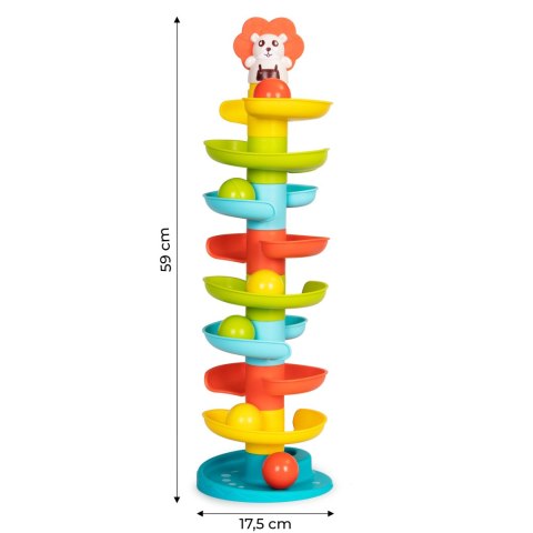 ZJEŻDŻALNIA TOR DLA PIŁEK WIEŻA Z KULKAMI KULODROM +18 MIESIĘCY