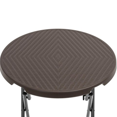 Stół cateringowy ogrodowy składany okrągły 79 x 110 cm czarny