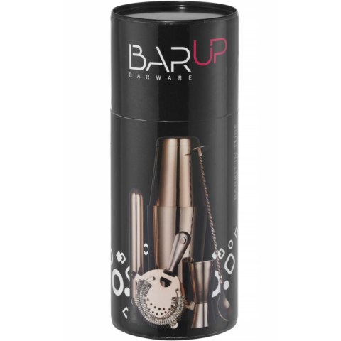 Zestaw barmański w tubie shaker jigger sitko muddler łyżka - miedziany
