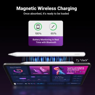 Rysik do tabletów iPada z ładowaniem bezprzewodowym biały