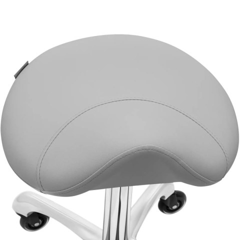 Taboret stołek hoker kosmetyczny siodłowy na kółkach do 150 kg YORK - ciemnoszary