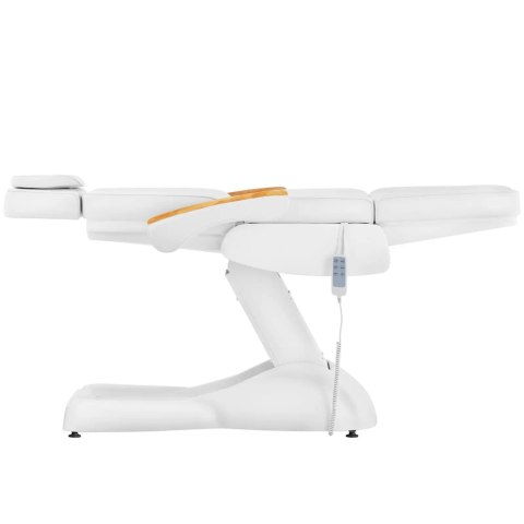 Fotel kosmetyczny do zabiegów masażu tatuażu regulowany 150 kg RHO - biały