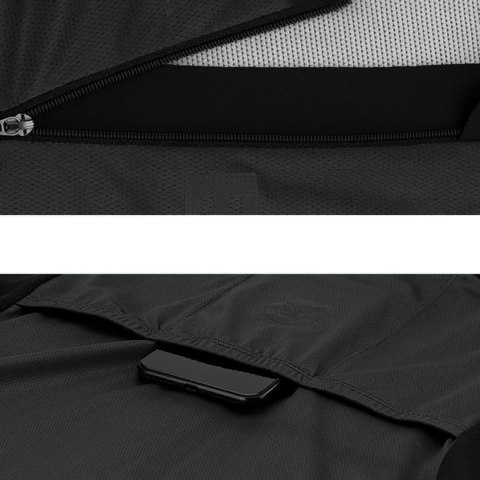 Koszulka rowerowa rozpinana z krótkim rękawem XL - czarna