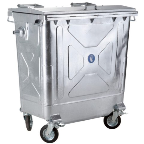 Metalowy stalowy kontener na odpady śmieci popiół ogniotrwały EN 840-2 770L