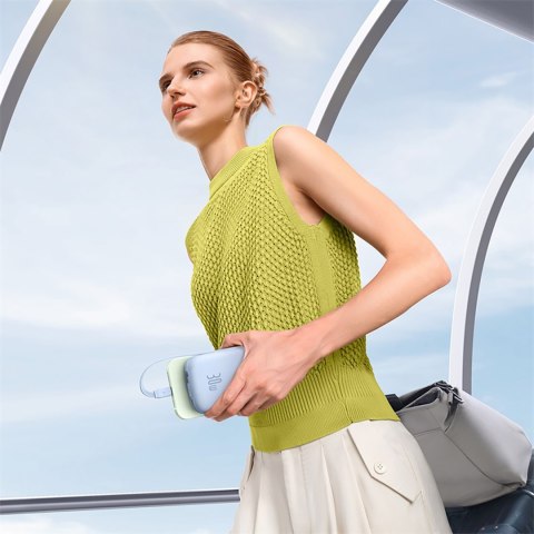 Power bank 10000mAh QPow 2 30W z wbudowanymi kablami USB-C - niebieski