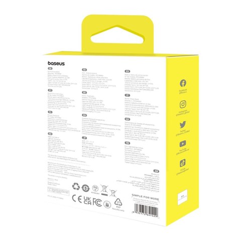 Powerbank 6000mAh Magnetic Mini Air 20W z kablem USB-C - biały