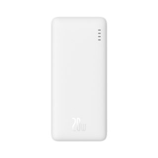 Powerbank Airpow 20W 10000mAh z kablem USB-A - USB-C 30cm - biały