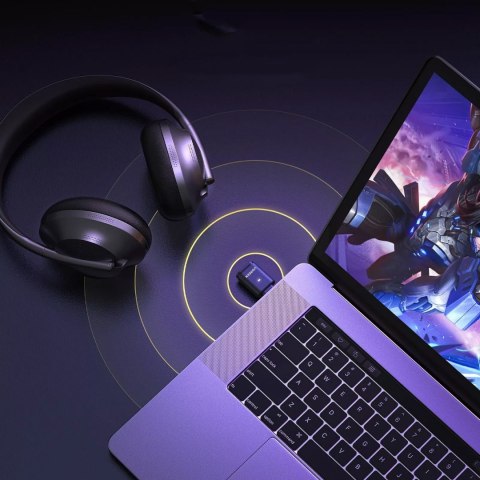 Adapter audio transmiter Bluetooth 5.3 aptX USB-C - czarny