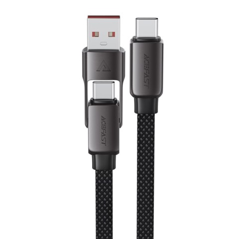 Kabel przewód USB-C - USB-A / USB-C 480Mb/s 3A 0.2m - czarny