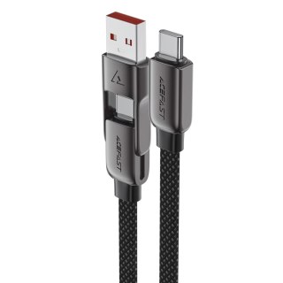 Kabel przewód USB-C - USB-A / USB-C 480Mb/s 3A 1.2m - czarny