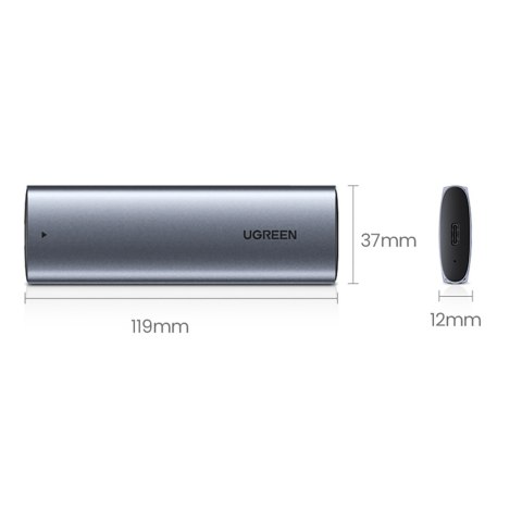 Obudowa kieszeń na dysk M.2 NVMe 10Gbps + kabel USB-C - USB-A / USB-C - USB-C - czarna