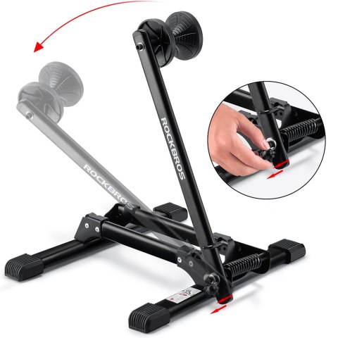 Stojak rowerowy na przednie koło stabilny składany - czarny