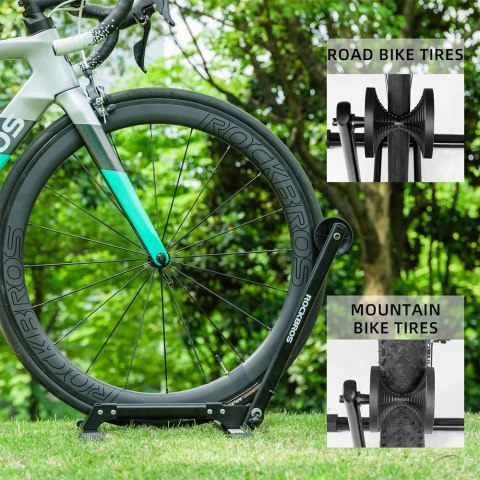 Stojak rowerowy na przednie koło stabilny składany - czarny