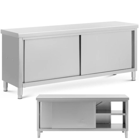 Stół blat roboczy centralny z szafką przelotową STAL 200 x 60 cm