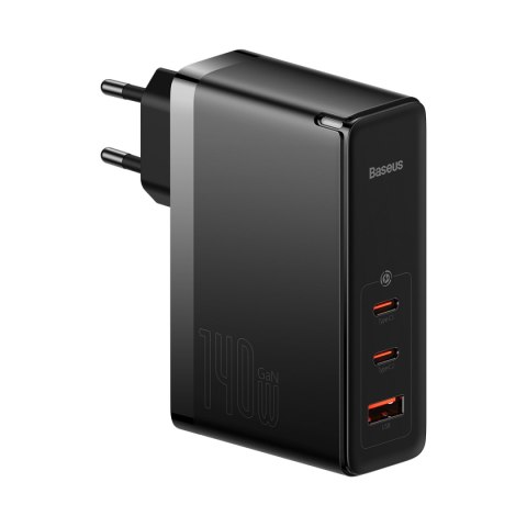 Szybka ładowarka GaN5 Pro 2xUSB-C+USB-A 140W EU - czarna