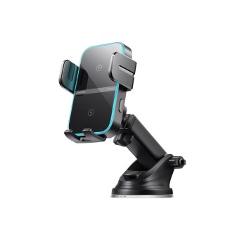 Uchwyt na telefon z ładowarką indukcyjną na deskę rozdzielczą - czarny