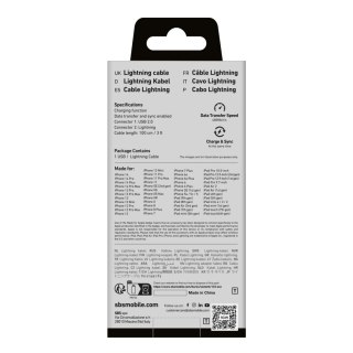 Kabel przewód USB-A - iPhone Lightning - niebieski