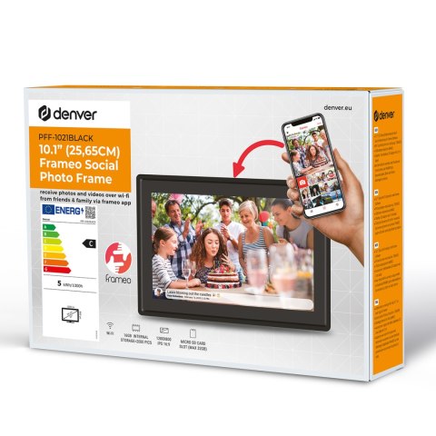 Ramka cyfrowa do zdjęć PFF-1021B 10.1'' 16 GB Wi-Fi microSD - czarna