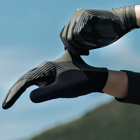 Rękawiczki rowerowe amortyzujące pełne rozmiar M - zielone