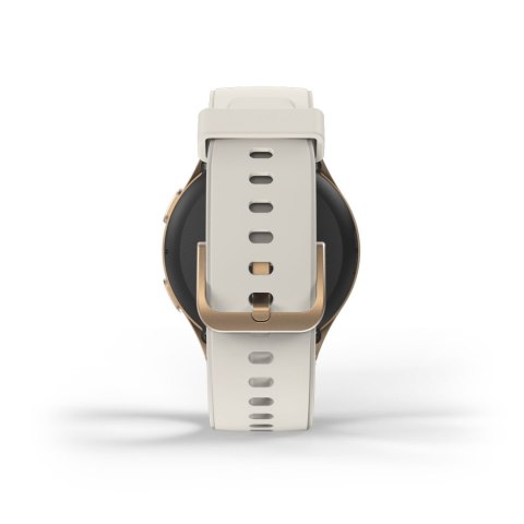 Smartwatch Hama 8900 GPS AMOLED 1.32'' z beżowym paskiem silikonowym - złoty