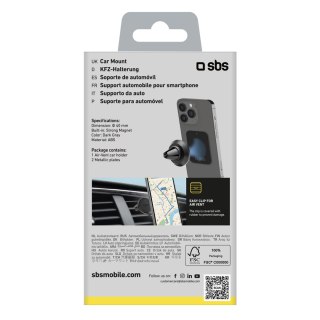 Uchwyt samochodowy magnetyczny na smartfona śr. 40 mm na kratkę nawiewu - czarny