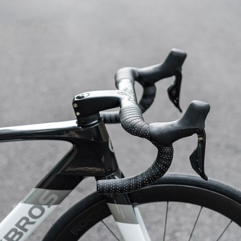 Owijka na kierownicę rowerową z PU wzór Velour - brązowa