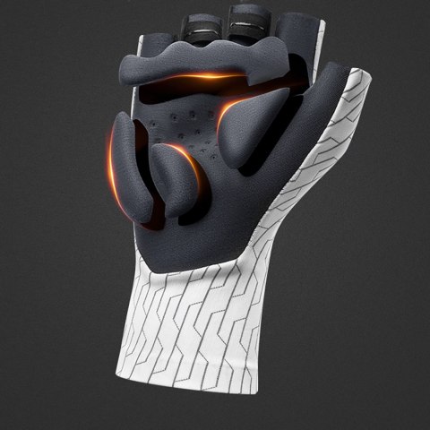 Rękawiczki rowerowe kolarskie szosowe rozmiar XL - biało-czarne