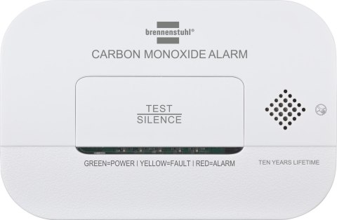 Czujnik czadu tlenku węgla z sygnałem alarmowym i diodami LED - biały