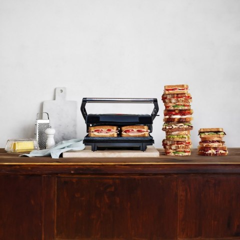 Grill elektryczny kontaktowy do panini mięsa warzyw 750 W