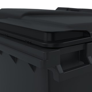 Kontener pojemnik na odpady śmieci komunalne PZH EN 840-2 DIN 1100L - czarny