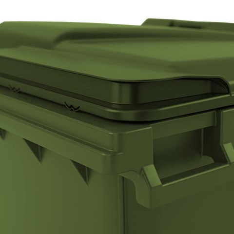 Kontener pojemnik na odpady śmieci komunalne PZH EN 840-2 DIN 1100L - zielony