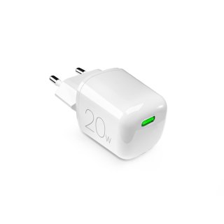 Ładowarka sieciowa USB-C GaN 20W - biała