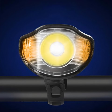 Lampka rowerowa akumulatorowa na kierownicę z licznikiem dzwonkiem wodoodporna 300 lm