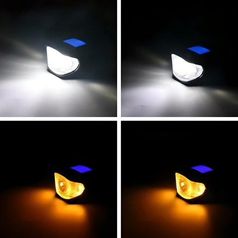 Lampka rowerowa akumulatorowa na kierownicę z licznikiem dzwonkiem wodoodporna 300 lm